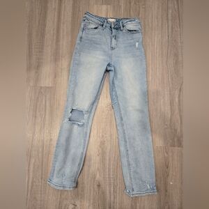 Altard State Light Blue Distressed Women's Jeans Cropped Sz 26